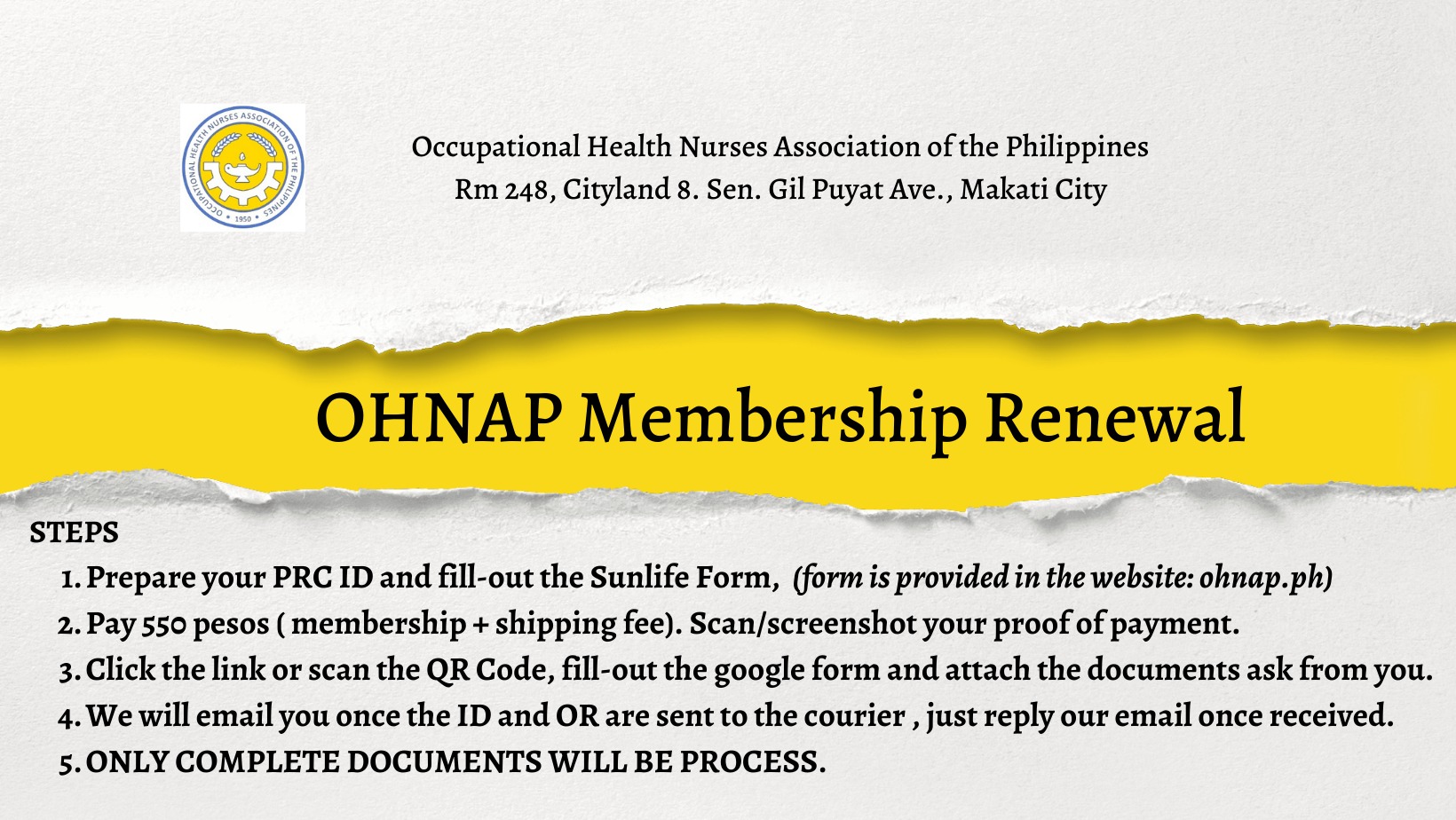 Occupational Health Nurses Association of the Philippines, Inc. (OHNAP)